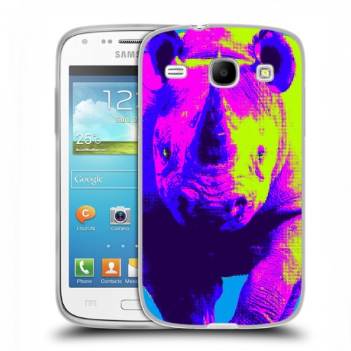 Дизайнерский пластиковый чехол для Samsung Galaxy Core Животный поп-арт