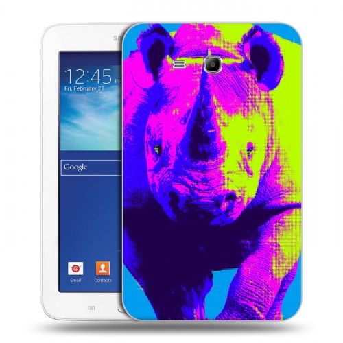 Дизайнерский силиконовый чехол для Samsung Galaxy Tab 3 Lite Животный поп-арт