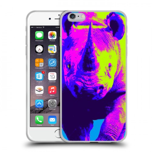 Дизайнерский силиконовый чехол для Iphone 6 Plus/6s Plus Животный поп-арт