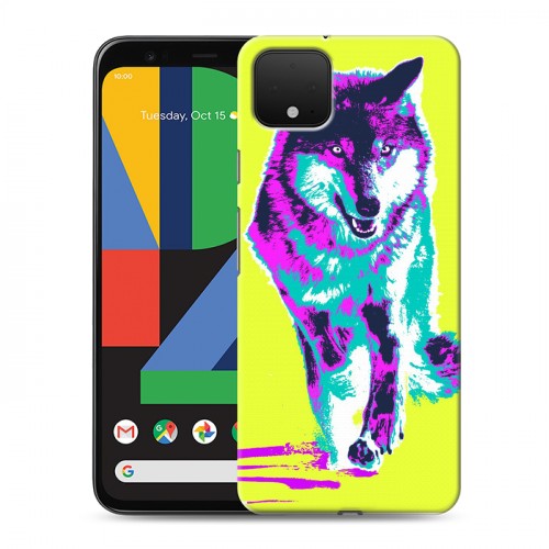 Дизайнерский пластиковый чехол для Google Pixel 4 XL Животный поп-арт