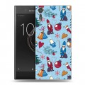 Дизайнерский пластиковый чехол для Sony Xperia XZs Новогодние паттерны