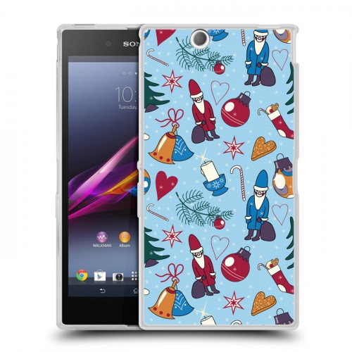 Дизайнерский пластиковый чехол для Sony Xperia Z Ultra  Новогодние паттерны