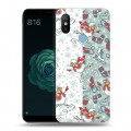 Дизайнерский силиконовый чехол для Xiaomi Mi A2 Новогодние паттерны