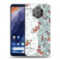 Дизайнерский силиконовый чехол для Nokia 9 PureView Новогодние паттерны