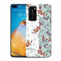 Дизайнерский силиконовый с усиленными углами чехол для Huawei P40 Новогодние паттерны