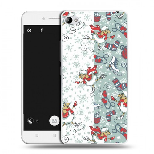 Дизайнерский пластиковый чехол для Lenovo S90 Новогодние паттерны