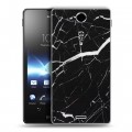 Дизайнерский пластиковый чехол для Sony Xperia TX Мрамор текстура