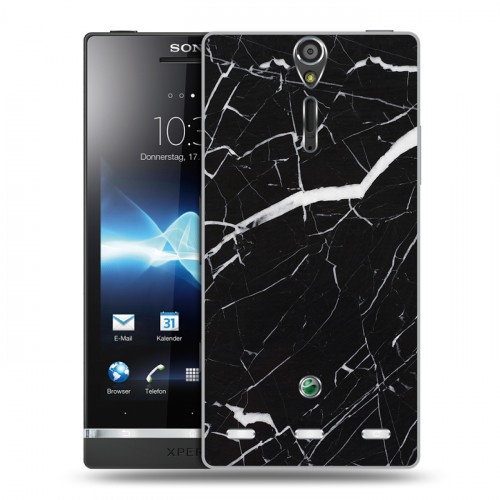 Дизайнерский пластиковый чехол для Sony Xperia S Мрамор текстура