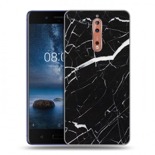 Дизайнерский пластиковый чехол для Nokia 8 Мрамор текстура