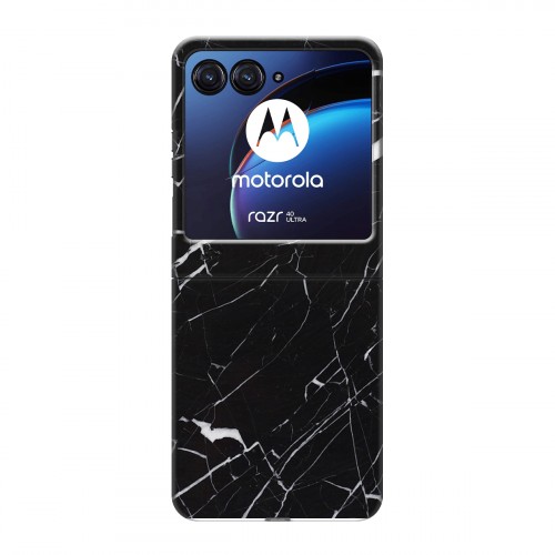 Дизайнерский пластиковый чехол для Motorola Razr 40 Ultra Мрамор текстура