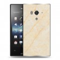 Дизайнерский пластиковый чехол для Sony Xperia acro S Мрамор текстура