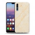 Дизайнерский силиконовый с усиленными углами чехол для Huawei P20 Pro Мрамор текстура