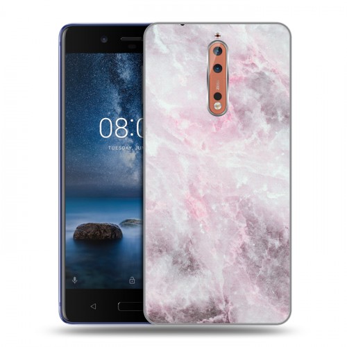 Дизайнерский пластиковый чехол для Nokia 8 Мрамор текстура