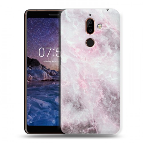 Дизайнерский пластиковый чехол для Nokia 7 Plus Мрамор текстура