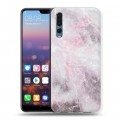 Дизайнерский силиконовый с усиленными углами чехол для Huawei P20 Pro Мрамор текстура