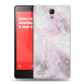 Дизайнерский силиконовый чехол для Xiaomi RedMi Note Мрамор текстура