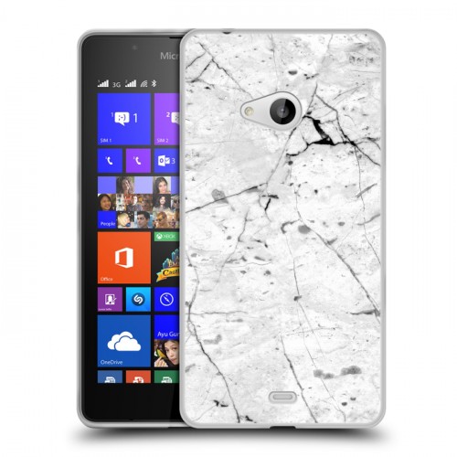 Дизайнерский пластиковый чехол для Microsoft Lumia 540 Мрамор текстура