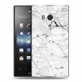 Дизайнерский пластиковый чехол для Sony Xperia acro S Мрамор текстура