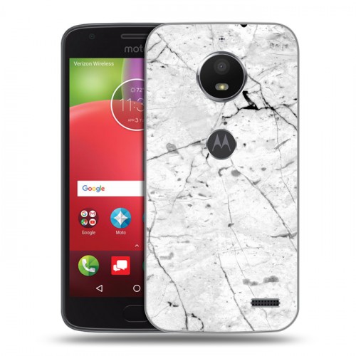 Дизайнерский пластиковый чехол для Motorola Moto E4 Мрамор текстура