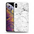 Дизайнерский силиконовый чехол для Iphone Xs Max Мрамор текстура