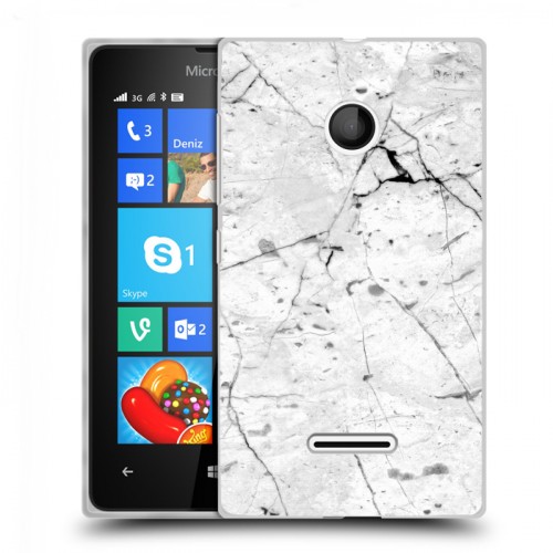 Дизайнерский пластиковый чехол для Microsoft Lumia 435 Мрамор текстура