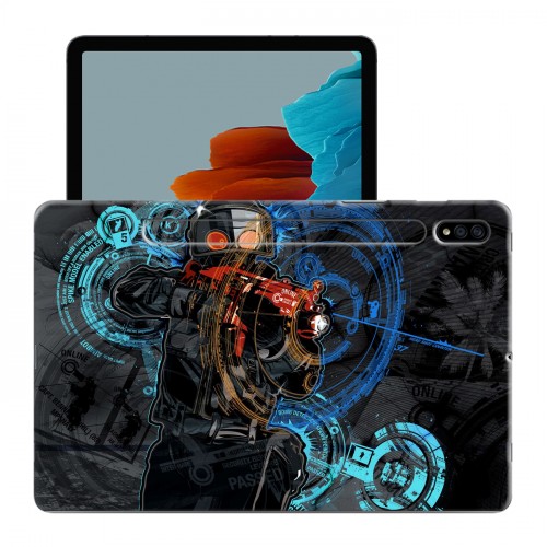 Дизайнерский силиконовый чехол для Samsung Galaxy Tab S7 Counter-strike
