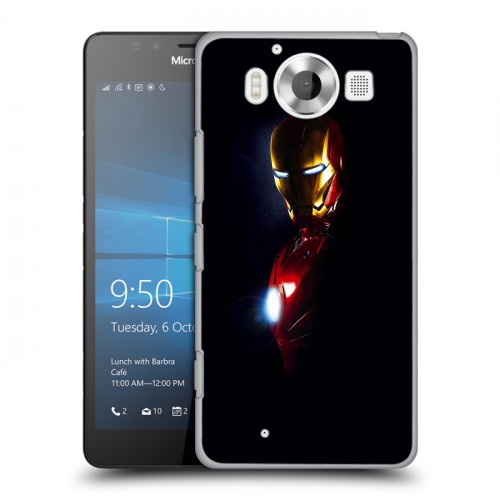 Дизайнерский пластиковый чехол для Microsoft Lumia 950 Железный человек