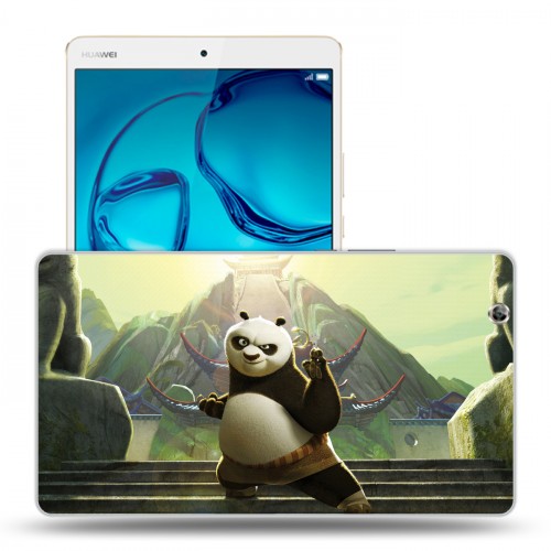 Дизайнерский силиконовый чехол для Huawei MediaPad M3 Кунг-фу панда