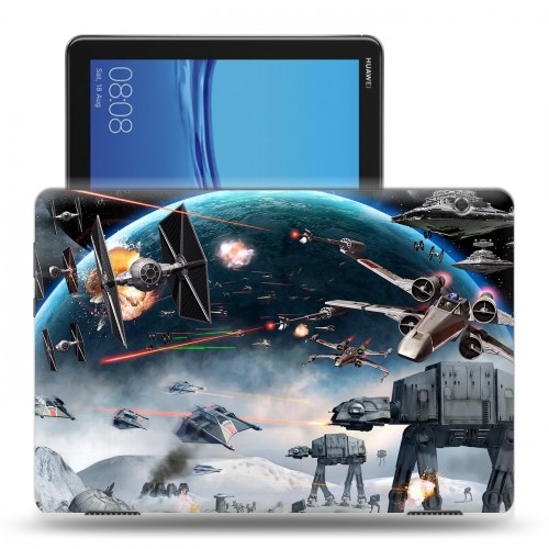 Дизайнерский силиконовый с усиленными углами чехол для Huawei MediaPad T5 Звездные войны