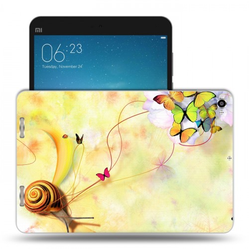 Дизайнерский силиконовый чехол для Xiaomi Mi Pad 2 Бабочки