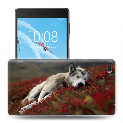 Дизайнерский силиконовый чехол для Lenovo Tab 4 7 Essential Волки