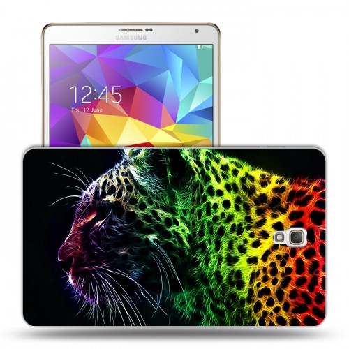 Дизайнерский силиконовый чехол для Samsung Galaxy Tab S 8.4 Леопард