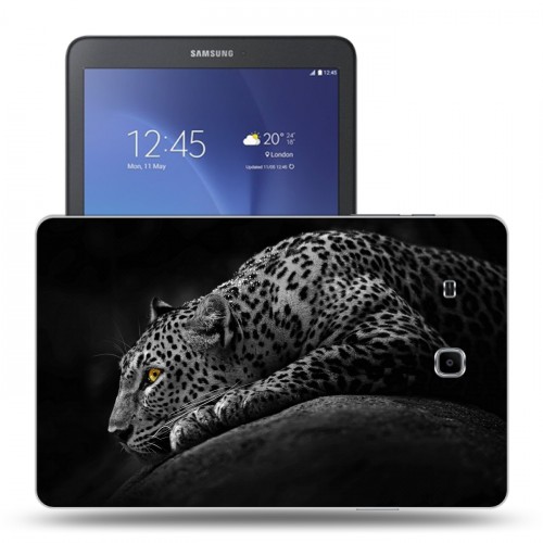Дизайнерский силиконовый чехол для Samsung Galaxy Tab E 9.6 Леопард