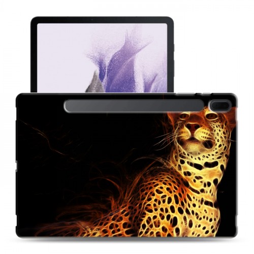 Дизайнерский силиконовый чехол для Samsung Galaxy Tab S7 FE Леопард