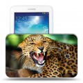 Дизайнерский силиконовый чехол для Samsung Galaxy Tab 3 Lite Леопард