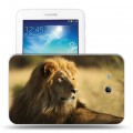 Дизайнерский силиконовый чехол для Samsung Galaxy Tab 3 Lite Львы