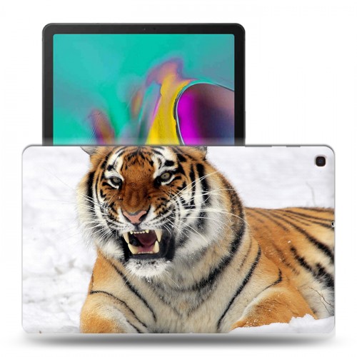 Дизайнерский пластиковый чехол для Samsung Galaxy Tab A 10.1 (2019) Тигры