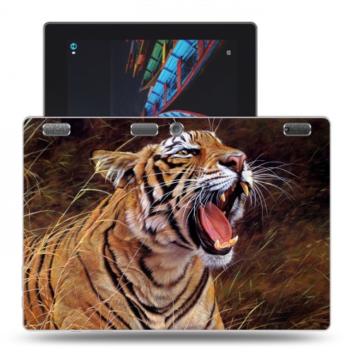 Дизайнерский силиконовый чехол для Lenovo Tab 2 A10 Тигры