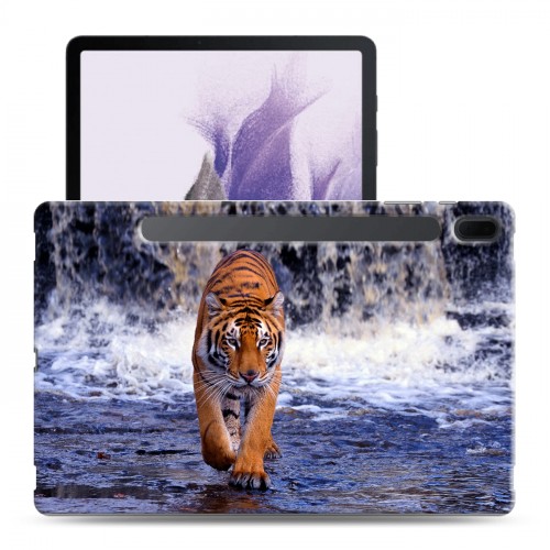 Дизайнерский силиконовый чехол для Samsung Galaxy Tab S7 FE Тигры