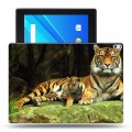 Дизайнерский силиконовый чехол для Lenovo Tab 4 10 Plus Тигры