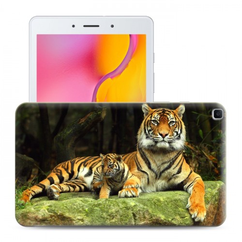 Дизайнерский силиконовый чехол для Samsung Galaxy Tab A 8.0 (2019) Тигры