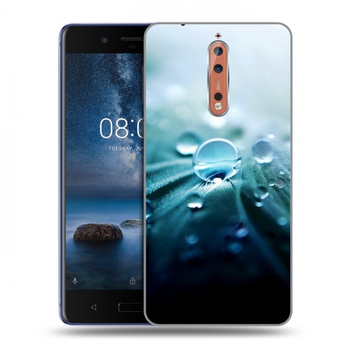 Дизайнерский пластиковый чехол для Nokia 8 Абстракции Капли