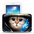 Дизайнерский силиконовый чехол для Samsung Galaxy Tab 3 Lite Кошки