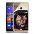 Дизайнерский пластиковый чехол для Microsoft Lumia 540 Кошки