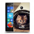 Дизайнерский пластиковый чехол для Microsoft Lumia 435 Кошки