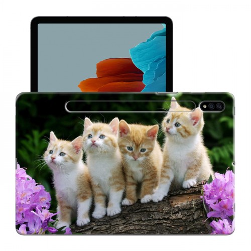 Дизайнерский силиконовый чехол для Samsung Galaxy Tab S7 Кошки