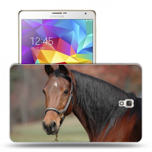 Дизайнерский силиконовый чехол для Samsung Galaxy Tab S 8.4 Лошади