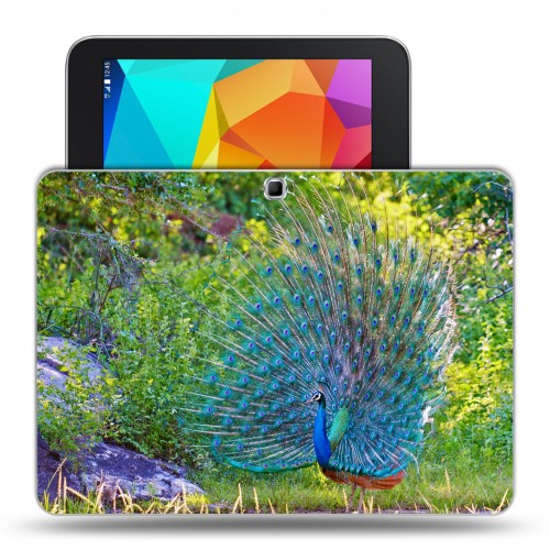 Дизайнерский силиконовый чехол для Samsung Galaxy Tab 4 10.1 Павлины