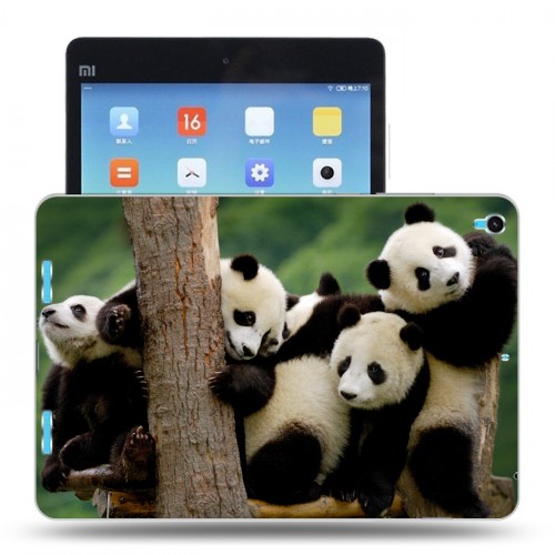 Дизайнерский силиконовый чехол для Xiaomi MiPad Панды