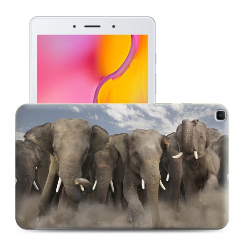 Дизайнерский силиконовый чехол для Samsung Galaxy Tab A 8.0 (2019) Слоны